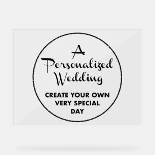 Enseigne de bienvenue de mariage personnalisée en
