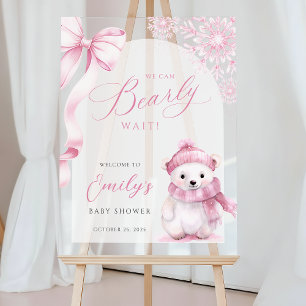 Enseigne de bienvenue en acrylique Baby Shower Ros