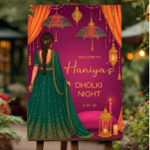 Enseigne de bienvenue Mehndi personnalisée : Dholk