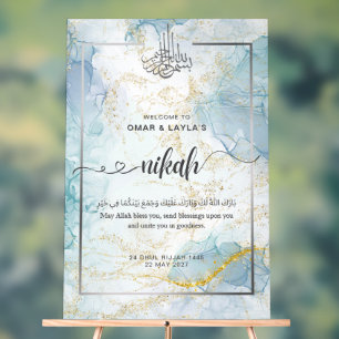 Enseigne de bienvenue Nikah personnalisée en acryl