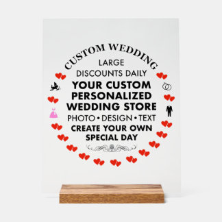 Enseigne de mariage personnalisée 14 "x 11" en acr
