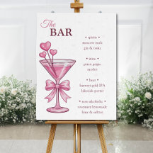 Enseigne de menu de bar pour enterrement de vie de
