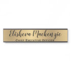 Enseigne de porte de bureau en or faux Plaque de n