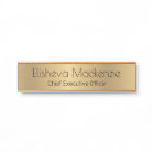 Enseigne de porte de bureau en or faux Plaque de n