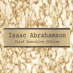 Enseigne de porte de bureau en or faux Plaque de n