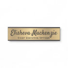Enseigne de porte de bureau en or faux Plaque de n