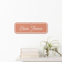 Enseigne de rue personnalisée pour enfants Orange