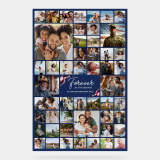 Enseigne en acrylique Collage de 50 Photos pour Fu