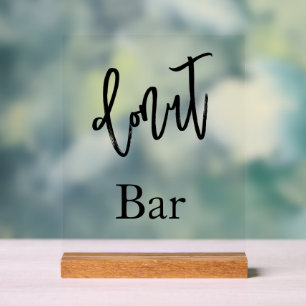 Enseigne en acrylique pour mariage avec bar à donu