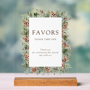 Enseigne en acrylique Winter Favors