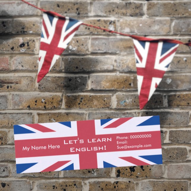 Enseignement de l'anglais — Cartes de publicité (Créateur téléchargé)