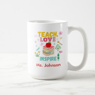Enseigner, Amour, Inspirer Mug - Cadeau Enseignant