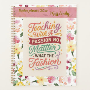 « Enseigner avec passion » Style brodé avec person