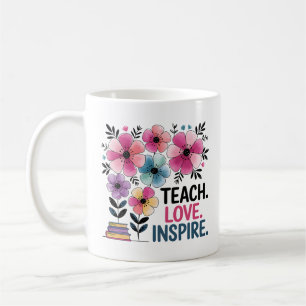Enseigner l'amour inspirer Mug   Coupe Floral de c