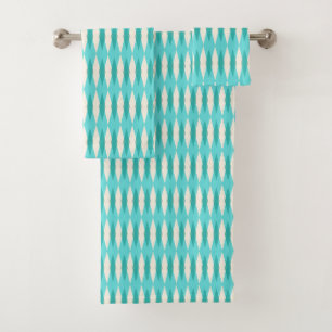 Ensemble à motifs de losanges moderne de serviette