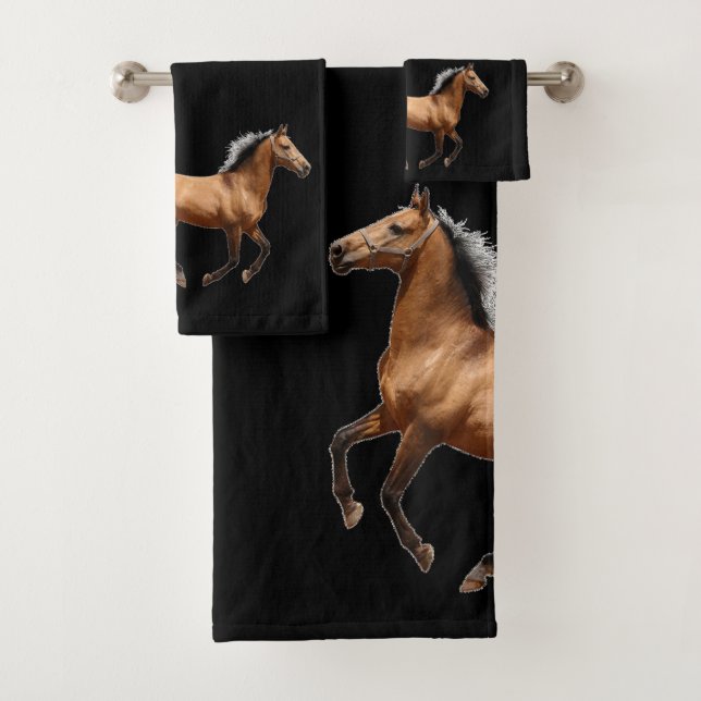 Ensemble Brown de serviette de salle de bains de (En situation)