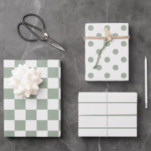 Ensemble coordonné trio de papier cadeau moderne s