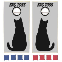 Ensemble Cornhole de chat noir