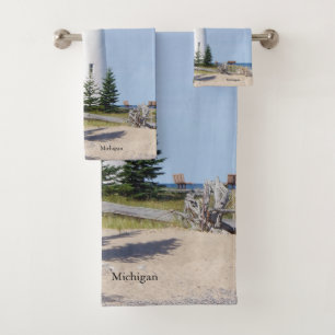 Ensemble croquant de serviette de phare de point