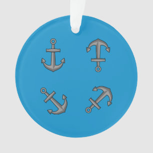 Ensemble d'ancre de bateau de dessin animé