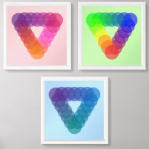 Ensemble d'art mur pyramidal Prism