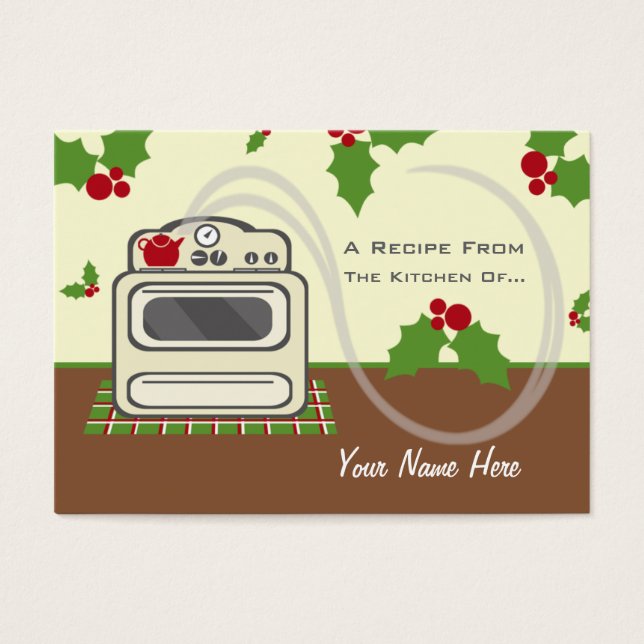 Ensemble De 100 Cartes De Recettes De Noël - Cuisi (Devant)