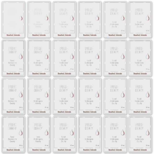 Ensemble de 24 Étiquettes de pots de miel transpar (Devant)