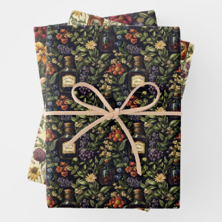 Ensemble de 3 feuilles plates de papier d'emballag