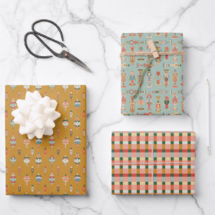 Ensemble de 3 feuilles plates de papier d'emballag