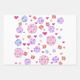 Ensemble de 3 feuilles plates de papier d'emballag