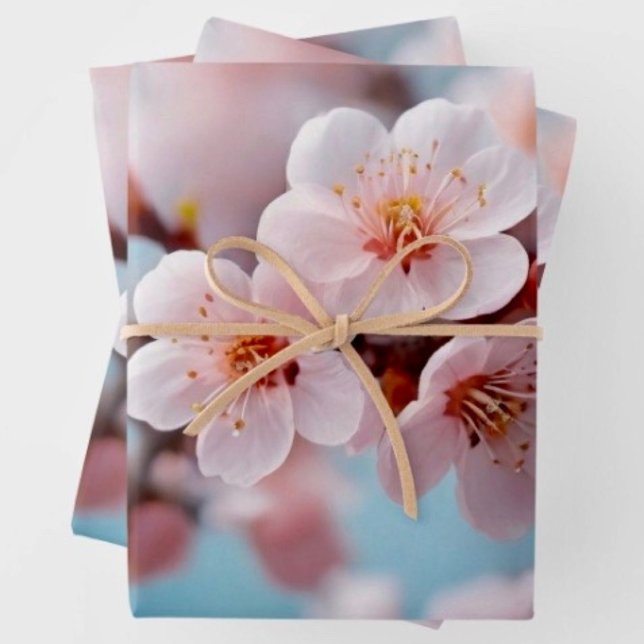 Ensemble de 3 feuilles plates de papier d'emballag (Sheets Size: 19" x 29”. Sold in sets of 3. D: 19.5" x 28.5" sheets. Grid  for precise wrapping. 
)