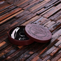 Ensemble de 5 Accessoires vinicoles en acier gravé