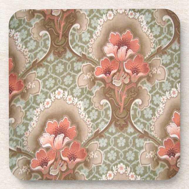 Ensemble de 6 Dessous de verre Art nouveau (Devant)