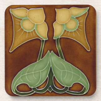 Ensemble de 6 dessous de verre de Nouveau d'art