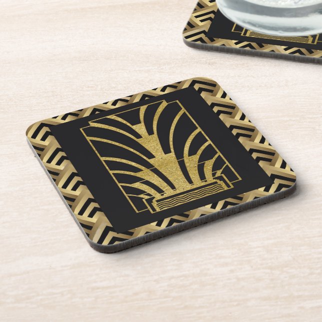 Ensemble de 6 Dessous de verre de style Art déco (Côté gauche)