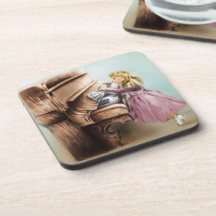 Ensemble de 6 Dessous de verre Piano Girl, Art Vin