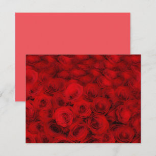Ensemble de cartes de notes d'art de bouquet de ro
