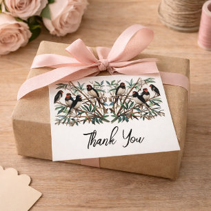 Ensemble de cartes de vœux pliées Rustic Bird Bran