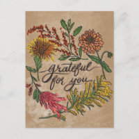 Ensemble de cartes postales de gratitude | Novembr