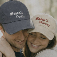 Ensemble de casquettes brodées Matching Mommy Dadd