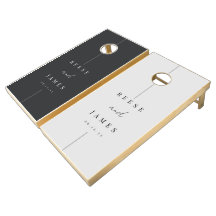 Ensemble de cornhole de mariage personnalisé minim