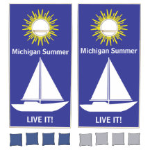 Ensemble de cornhole sur le thème du Michigan