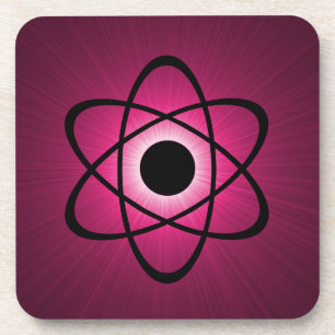 Ensemble de Dessous de verre Atomique Nerdy, Rose