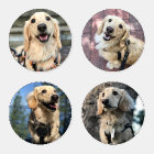 Ensemble de dessous de verre avec photo de chien m