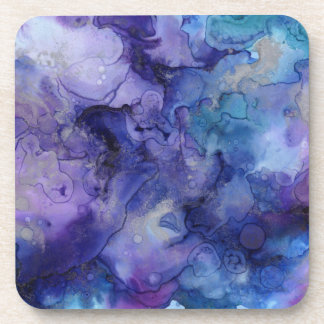 ensemble de dessous de verre bleu et violet