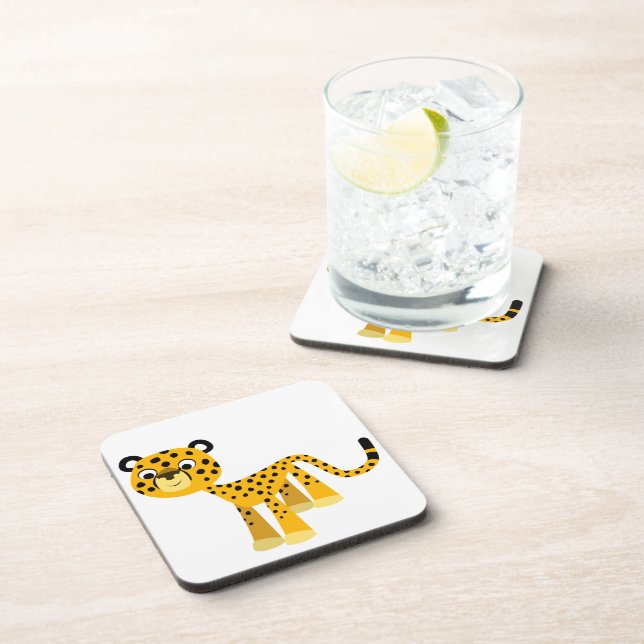Ensemble de dessous de verre Cheetah de dessin ani (Côté Droit)