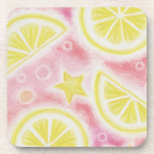 Ensemble de dessous de verre "citrons" de limonade