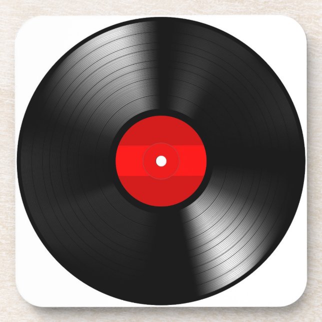 Ensemble de dessous de verre de disque vinyle (Devant)
