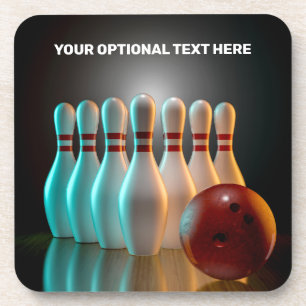 Ensemble de dessous de verre de frappes de Bowling
