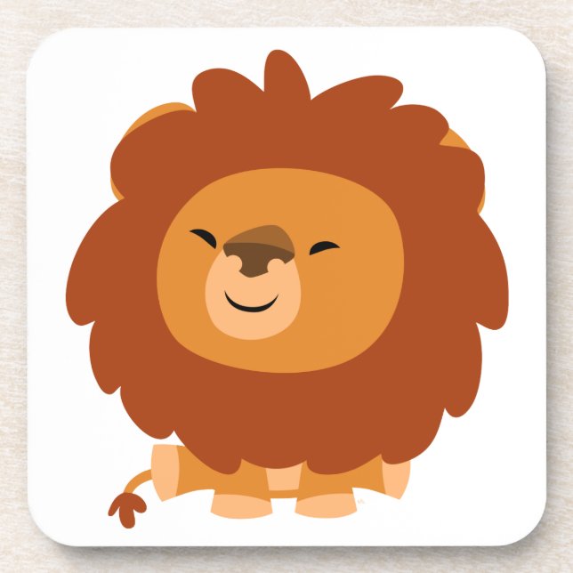 Ensemble de Dessous de verre de Lion à caricature  (Devant)